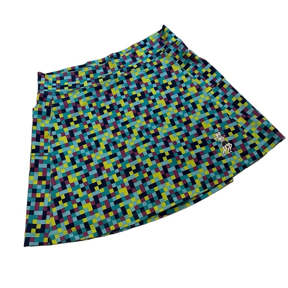 Runningskirts.com Blue Pixel Athletic Skirt Wide Waistband, Sz 2 - Picture 5 of 15